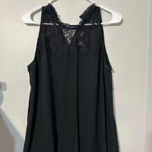 Soho Black Lace Detail Top